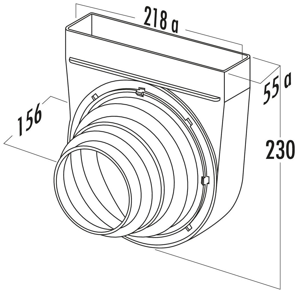 T-UR-ST 125 Umlenkstück 90°, weiß