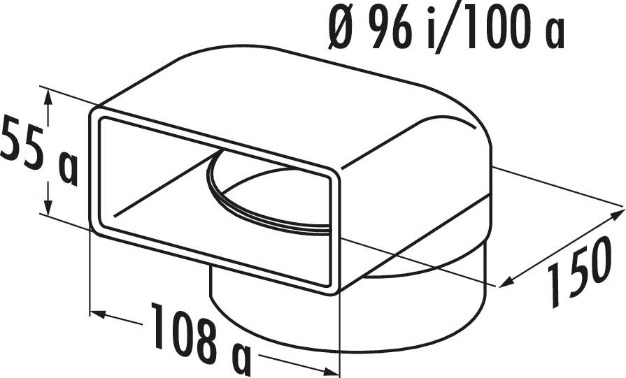 N-UR 8 System 100 Umlenkstück 90°