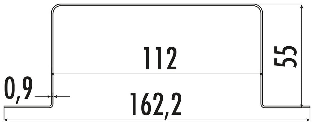 Flachkanalhalterung 100, Edelstahl