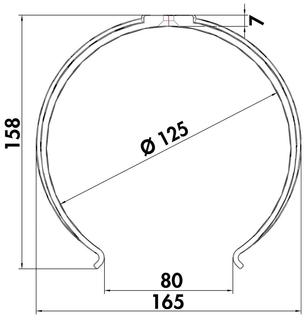Rundkanalhalterung 125, Ø 125 mm, weiß