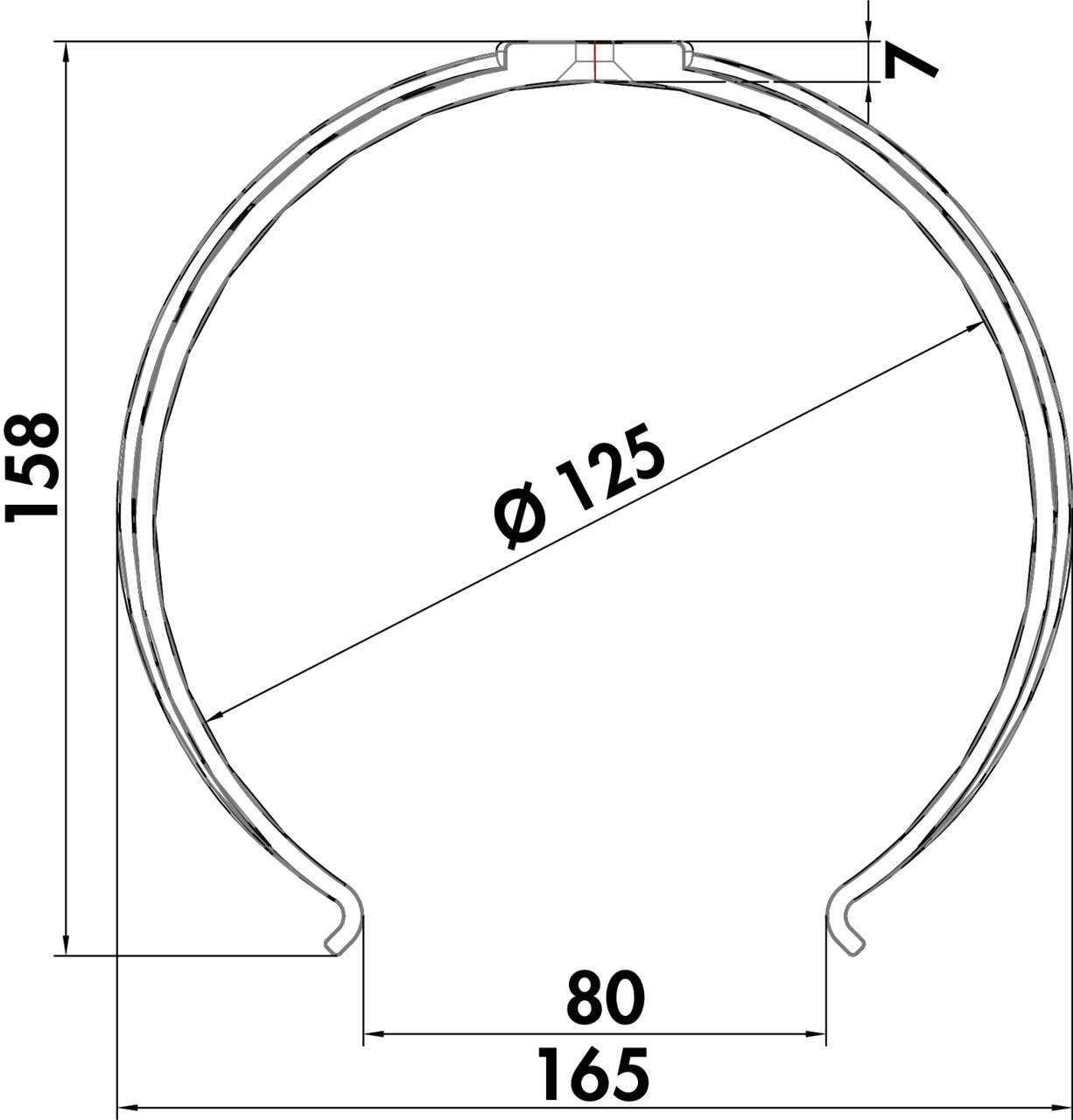 Rundkanalhalterung 125