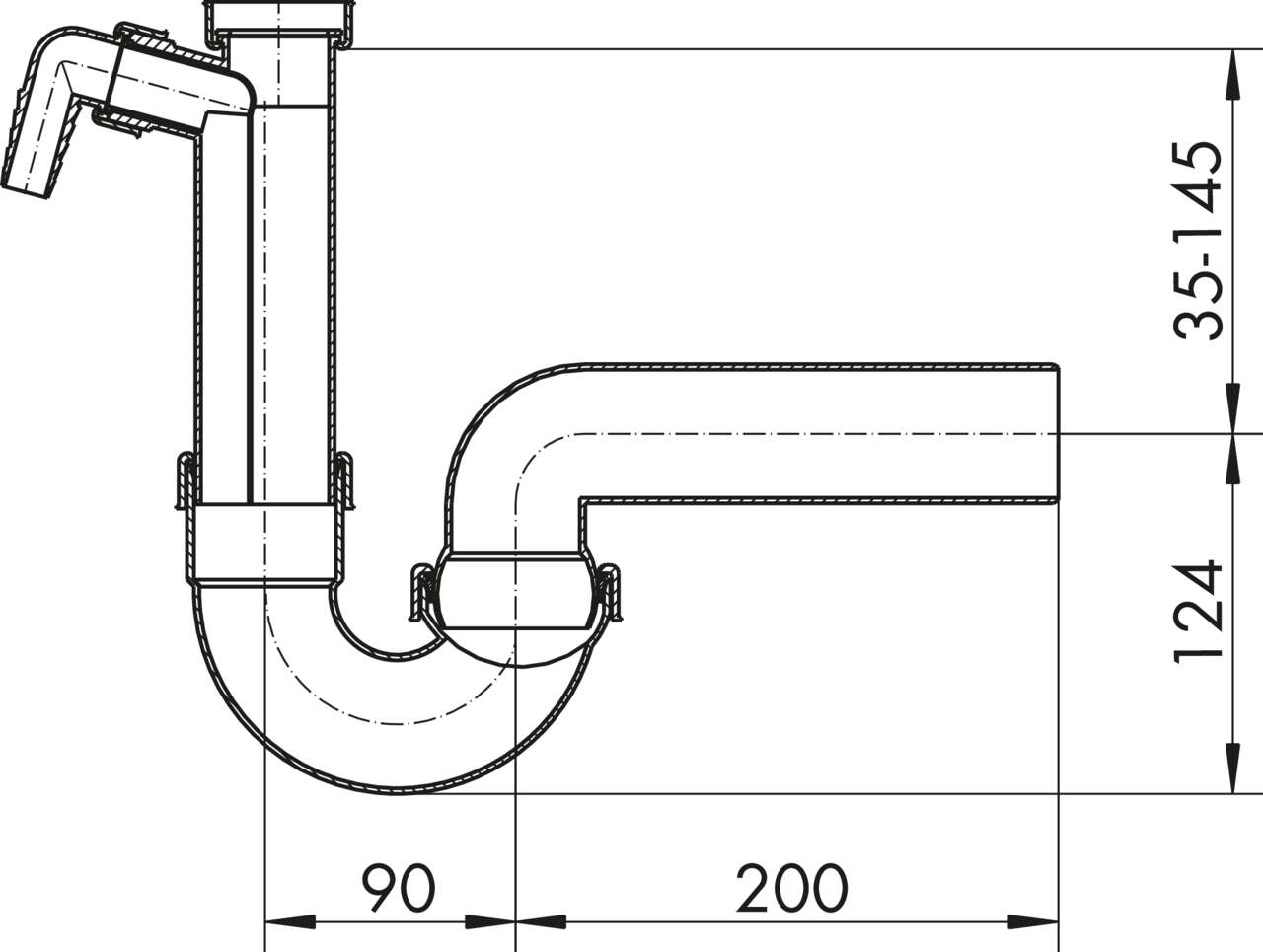 Kugelgelenksiphon 3 superleise