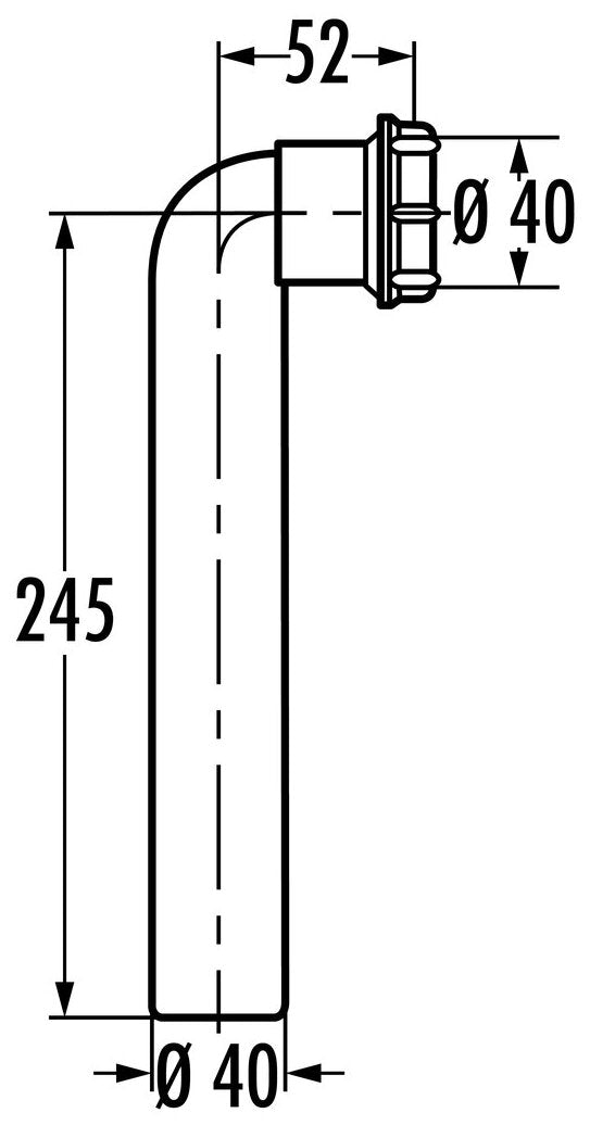 Ablaufbogen 90°, weiß