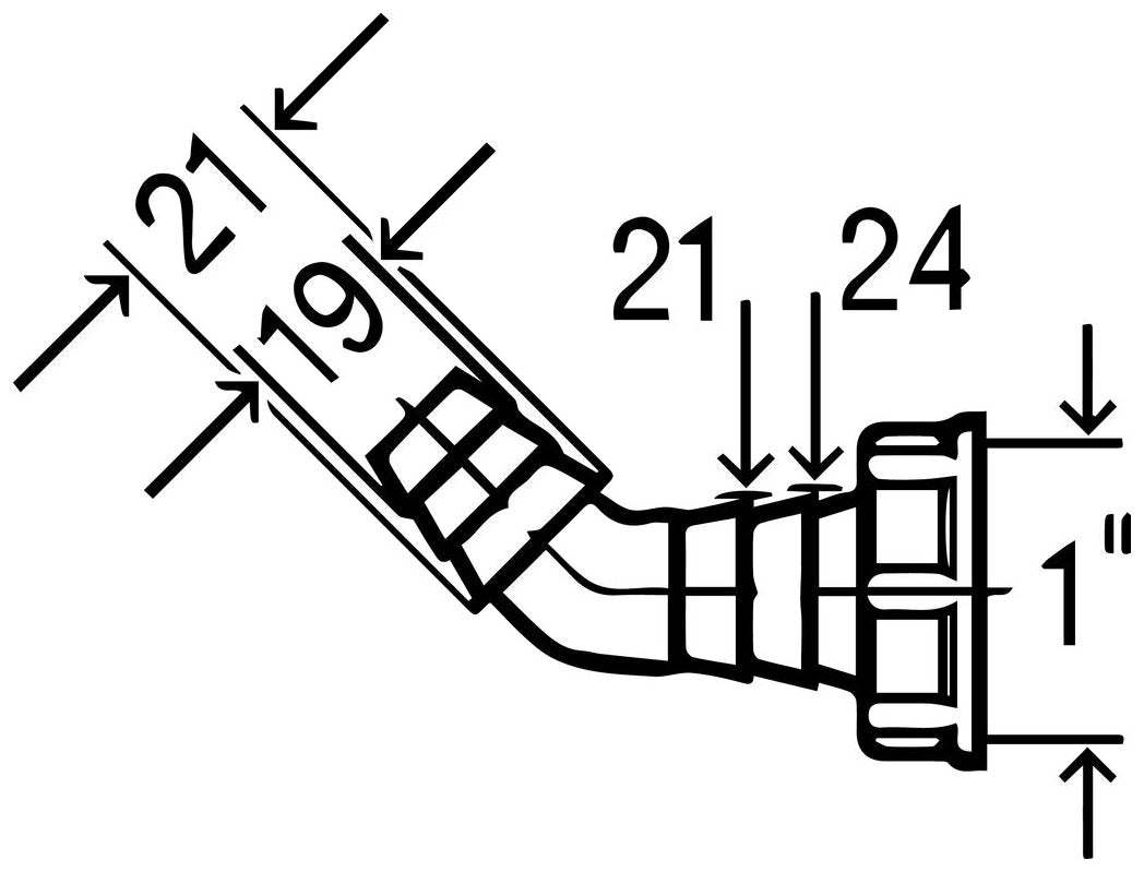 Schlauchverschraubung, weiß