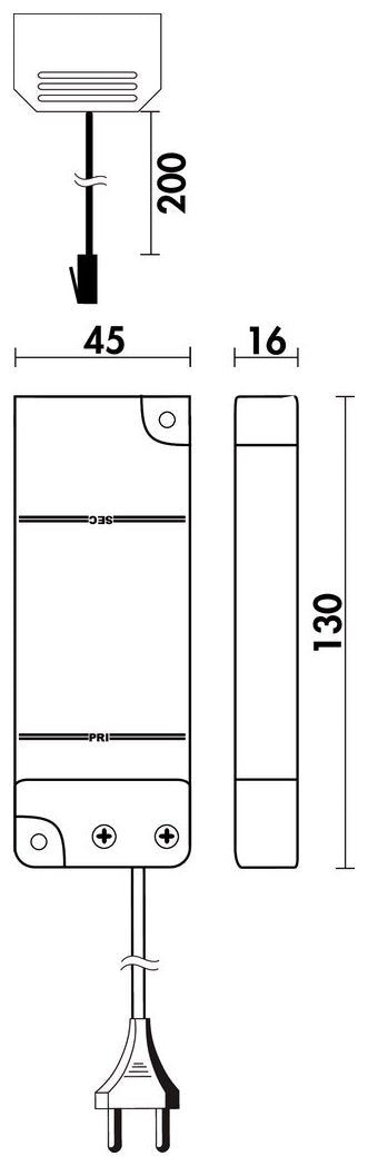LED Konverter 12, grau