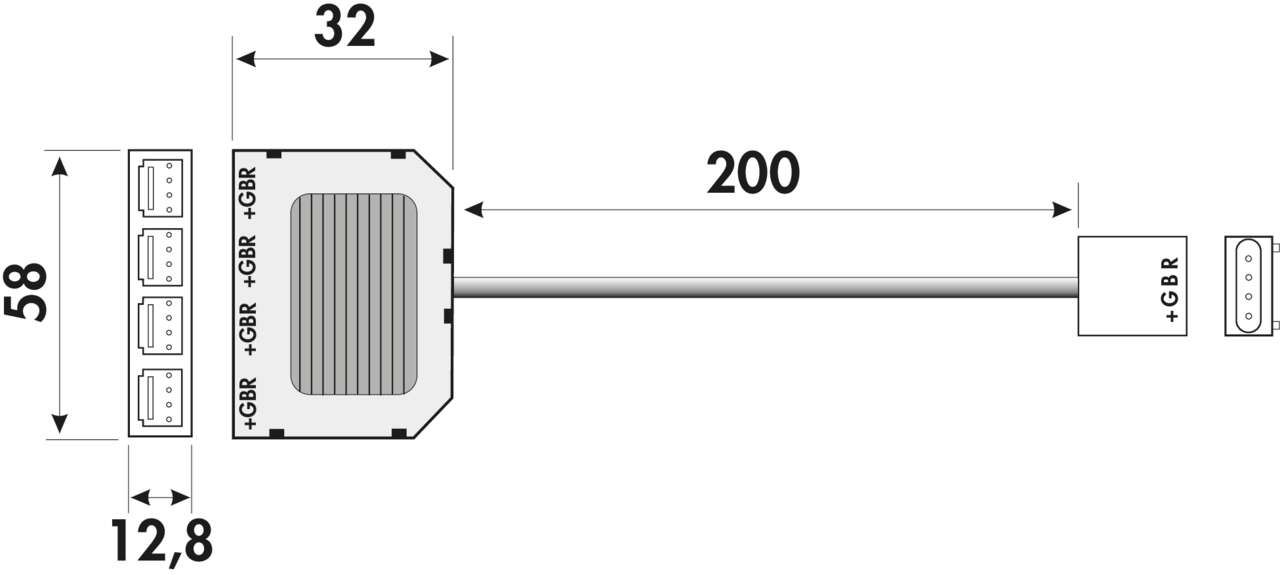 Drehcontroller-Set für Fascia LED Flex Stripes RGB