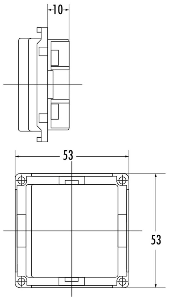 Wippschalter, silberfarbig