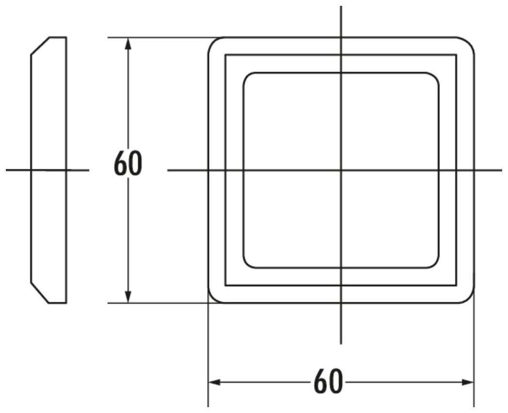 Abdeckrahmen 1, silberfarbig