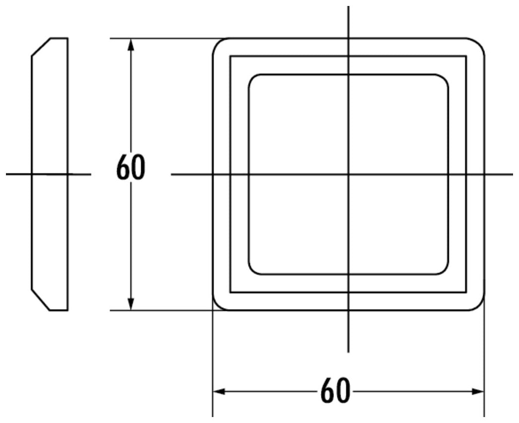 Abdeckrahmen 1, silberfarbig