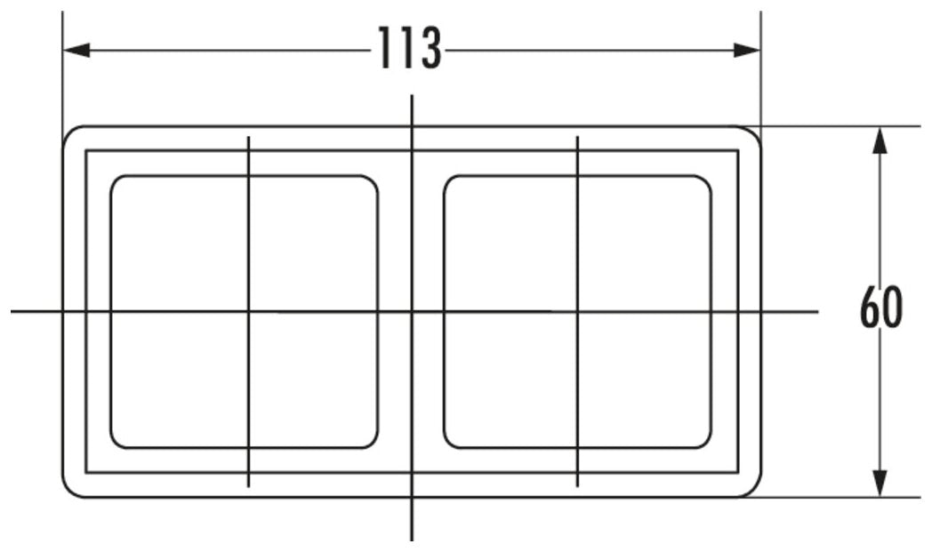 Abdeckrahmen 2, silberfarbig