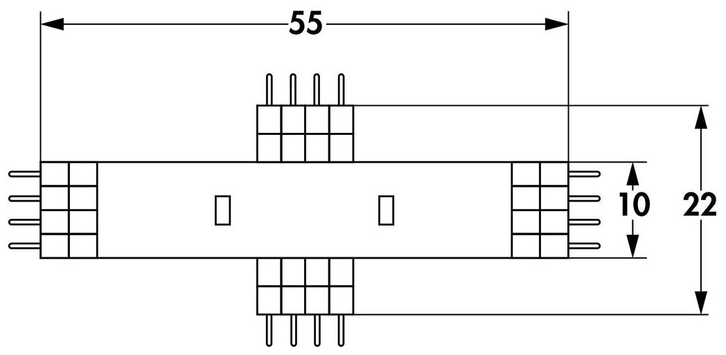 Fakto LED Flex Kreuzverbinder, weiß
