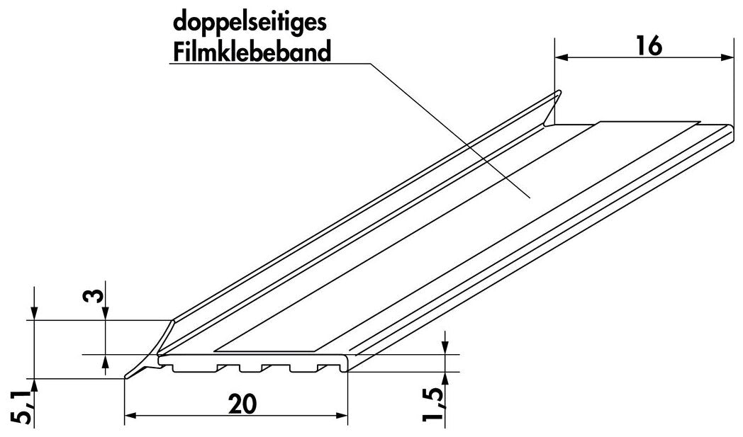 System Dichtprofil, transparent