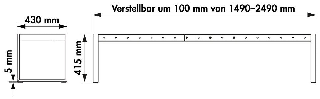 Essere Bankgestell, Edelstahl