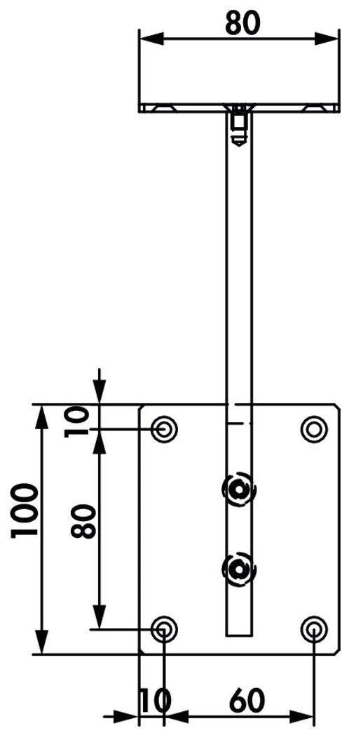 Korfu 3, edelstahlfarbig, H 220 mm