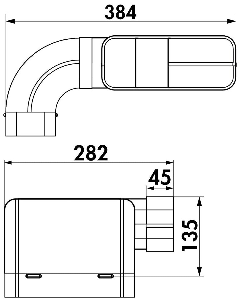 STEEL flow SF 150 Rohrset für Muldenlüfter, verzinkter Stahl