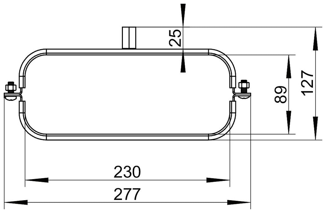 STEEL flow SF 150 Flachkanalhalterung, verzinkter Stahl