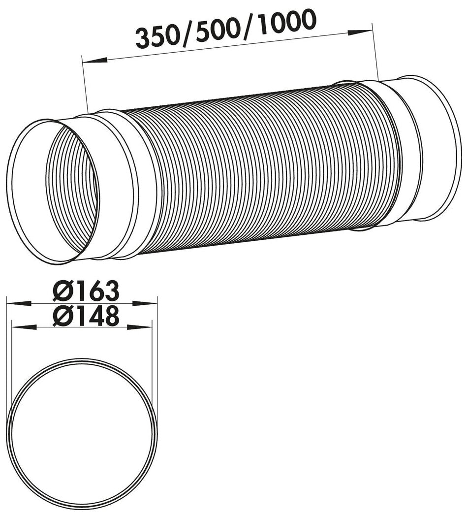 STEEL flow SR-R flex 150 Rundrohr