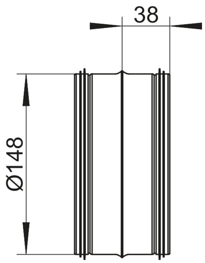 STEEL flow SR-VBS 150 Rohrverbinder, verzinkter Stahl
