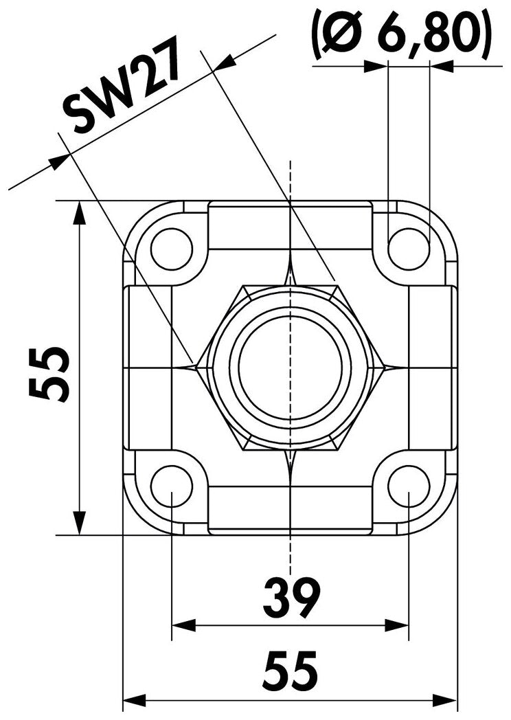 Water Box, verchromt