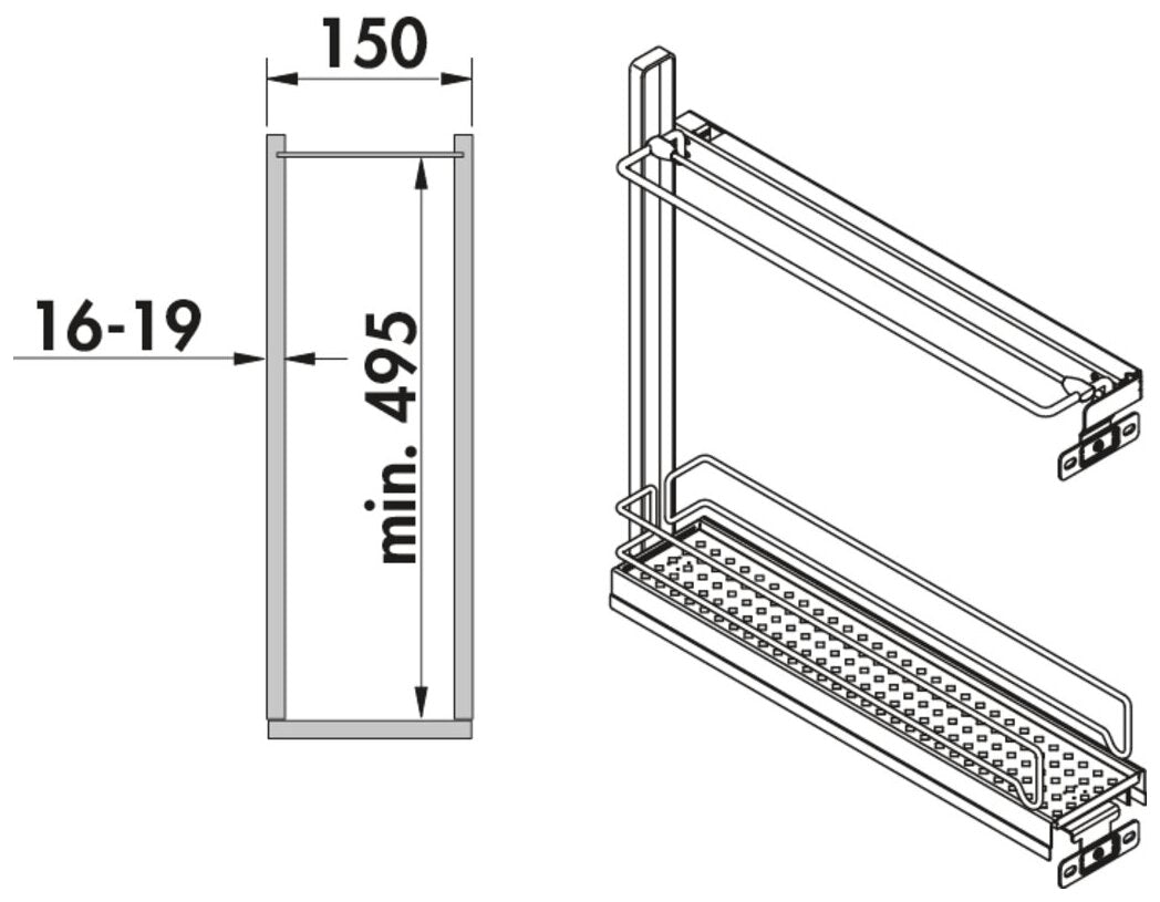 VS SUB Slim Backblechhalter