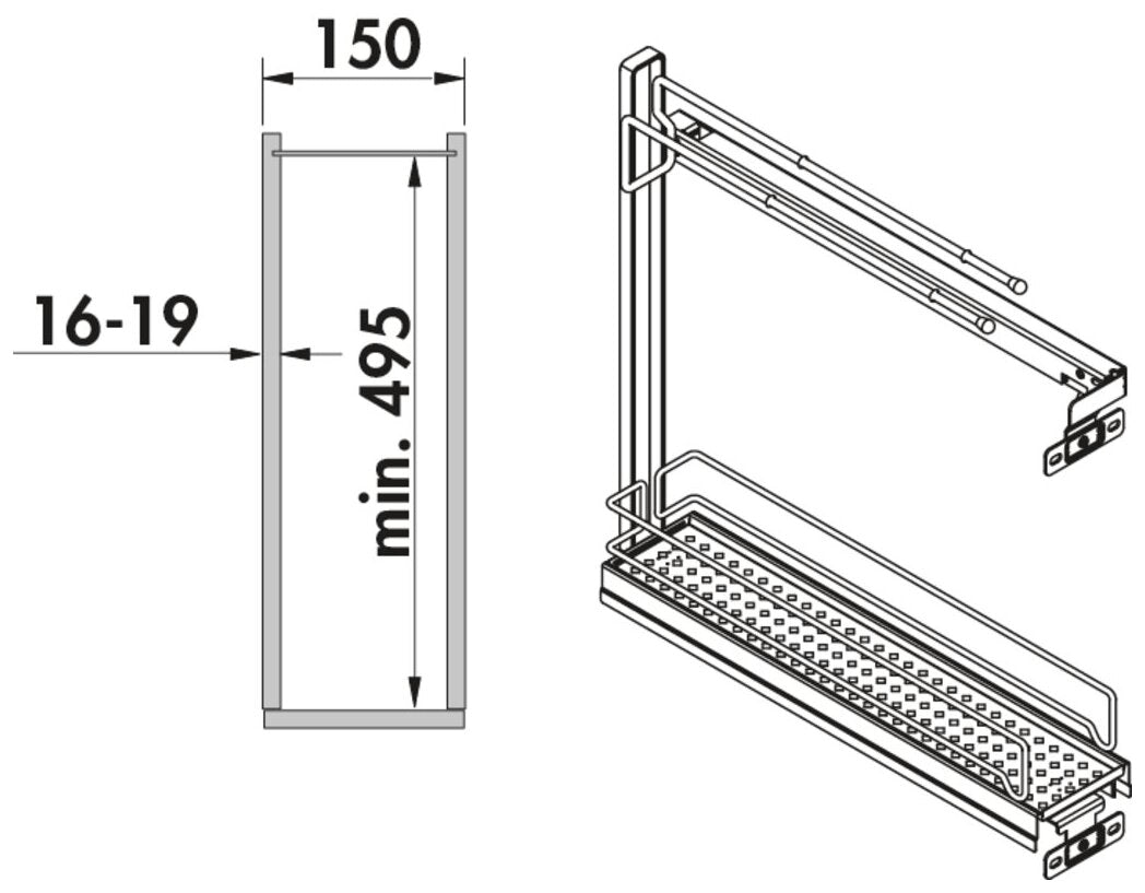 VS SUB Slim Handtuchhalter