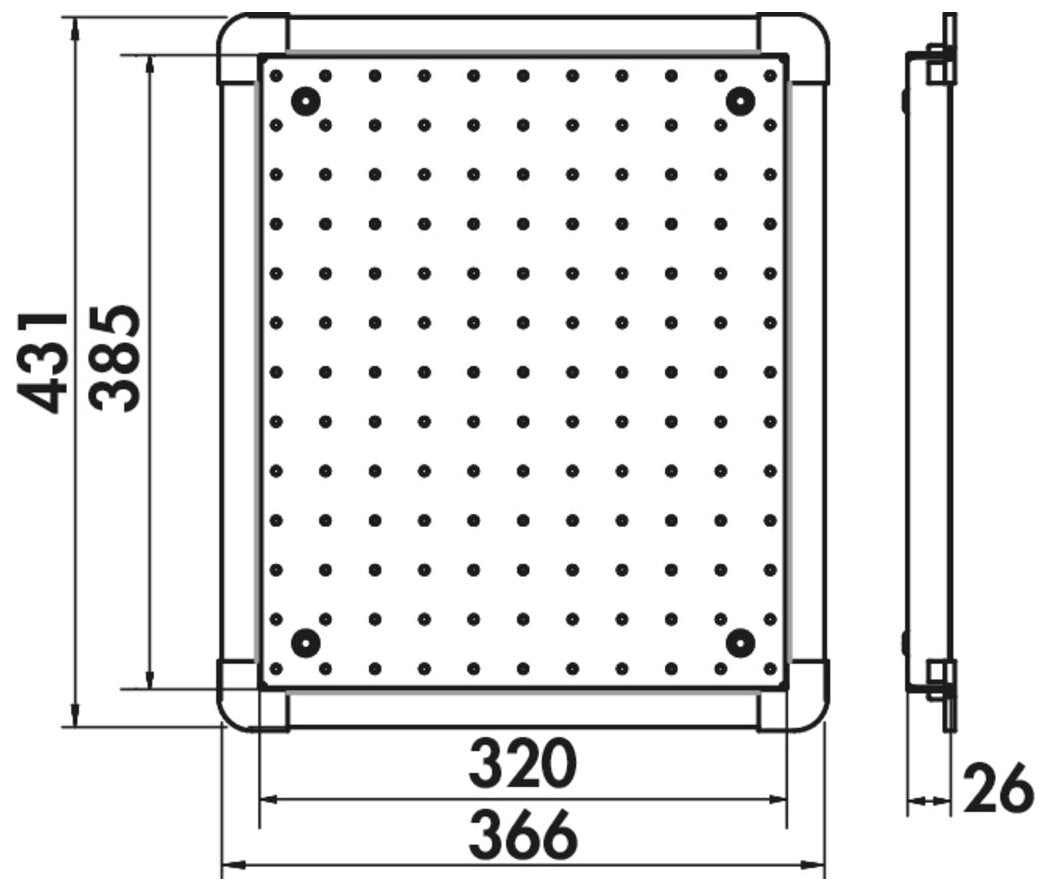 Abtropftablett groß, Edelstahl