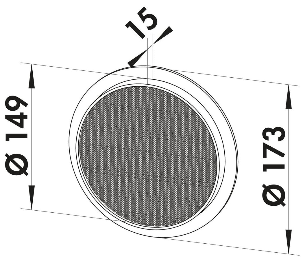 M-ZULRG Zuluft-Rundgitter, D1 = 149 mm, D2 = 173 mm