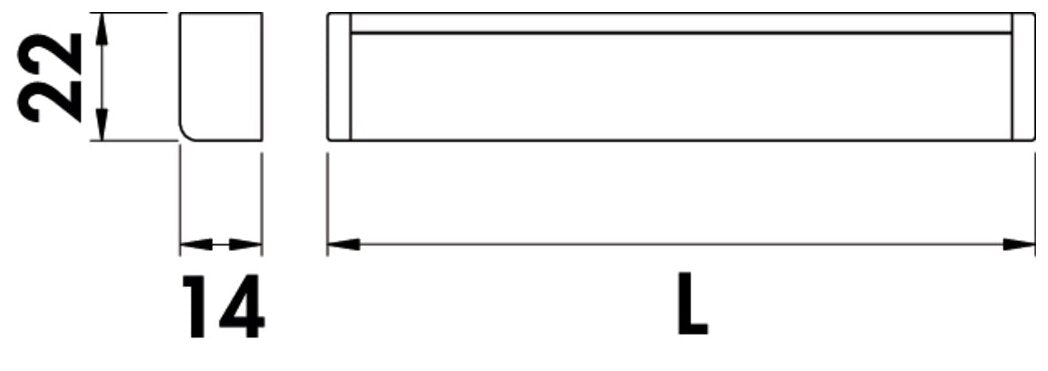 Lungo LED edelstahlfarbig