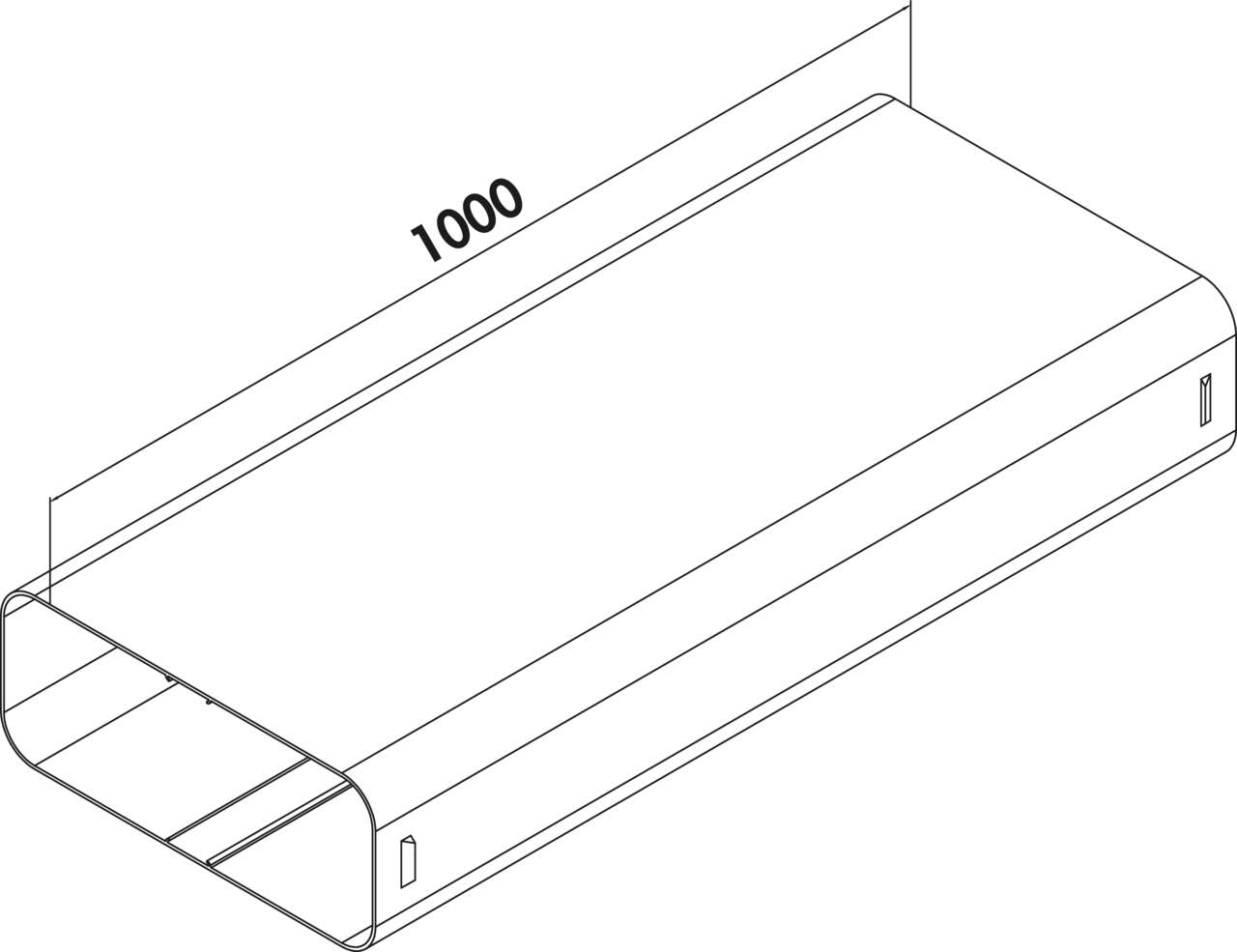 PRIME flow P-VRO 150 Flachkanalrohr