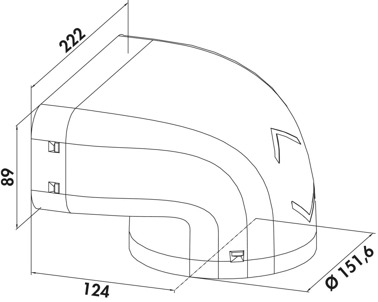 PRIME flow P-UR 150 Umlenkstück 90°