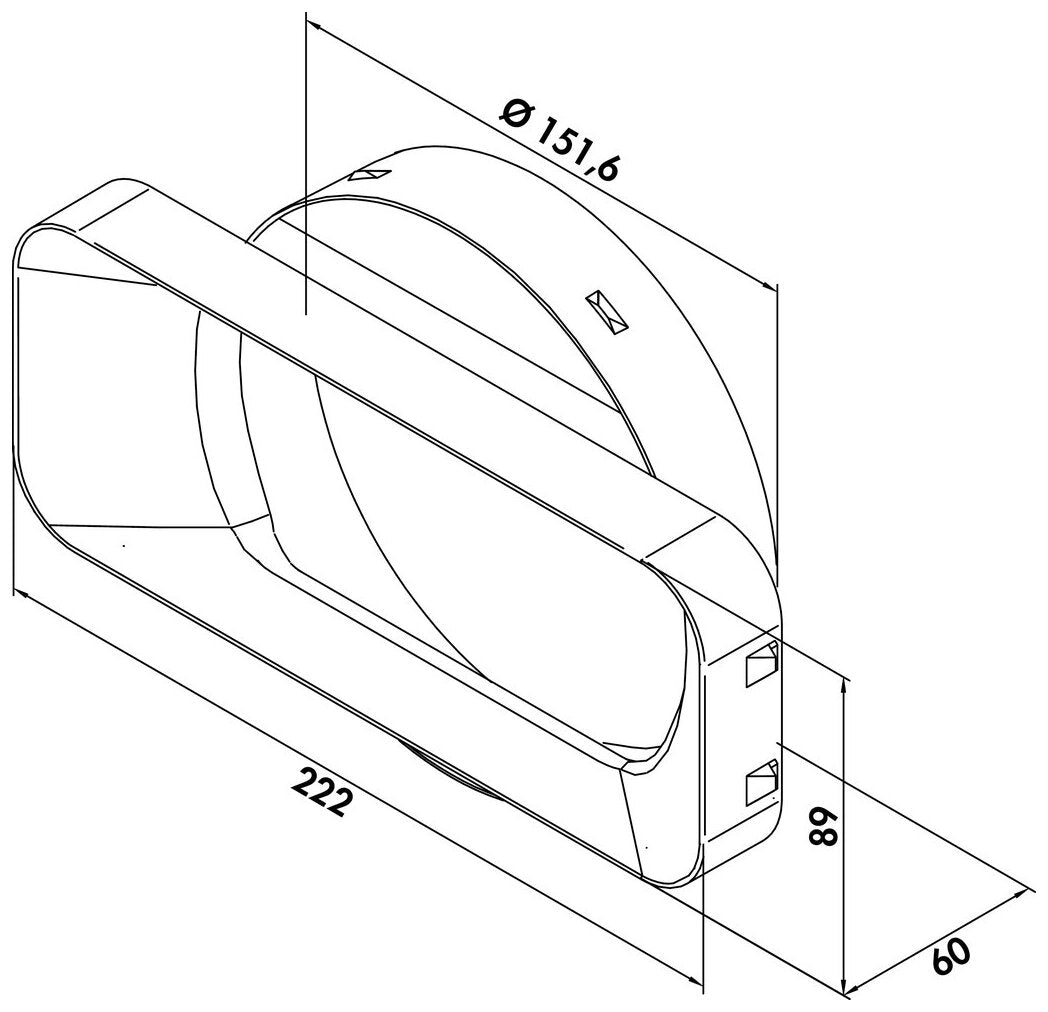 PRIME flow P-MAS 150 Maueranschlussstutzen, hellgrau