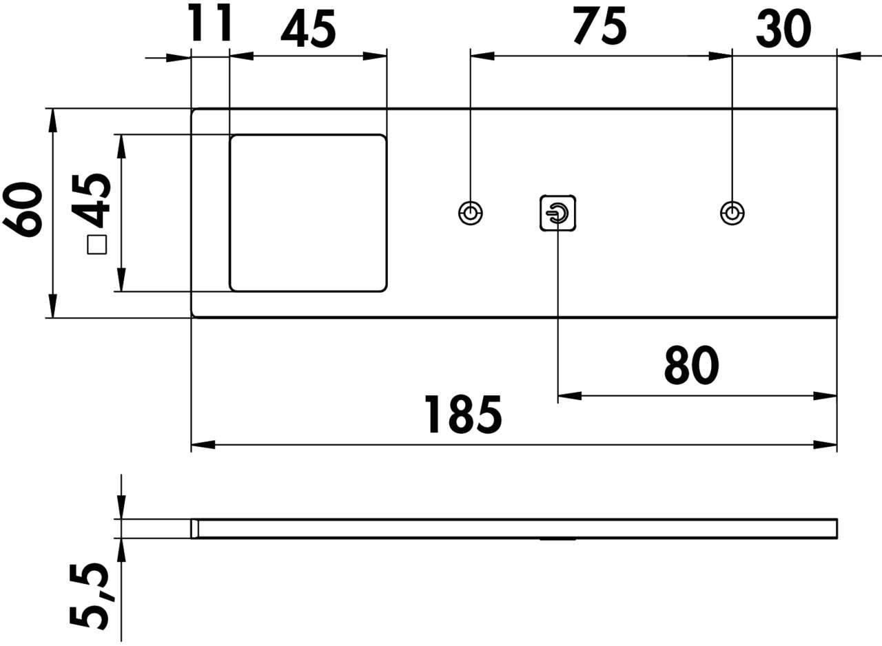 Forato LED alufarbig