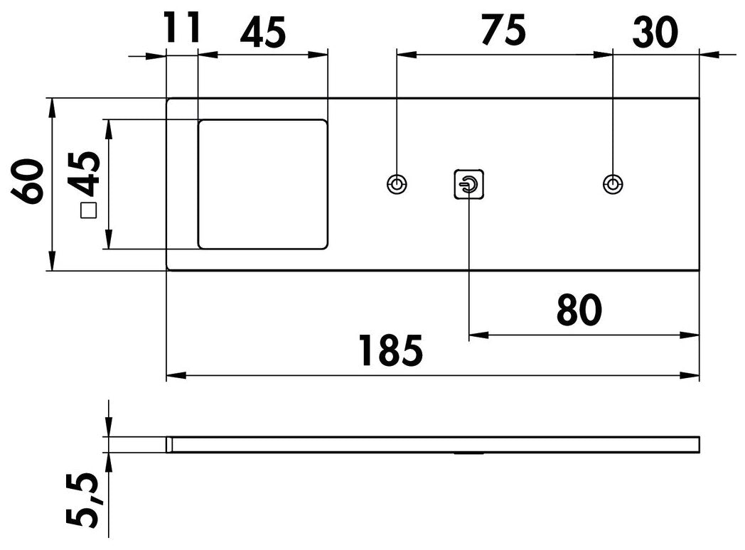 Forato LED alufarbig