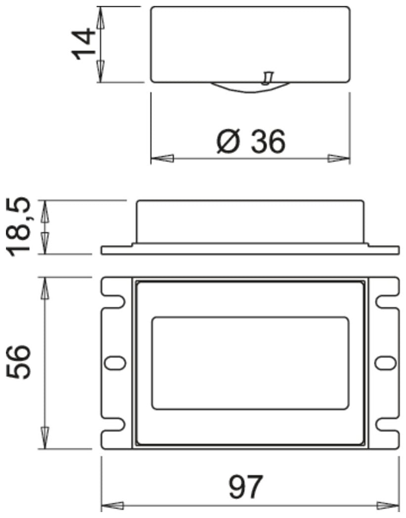 Call-Me Schalter, schwarz