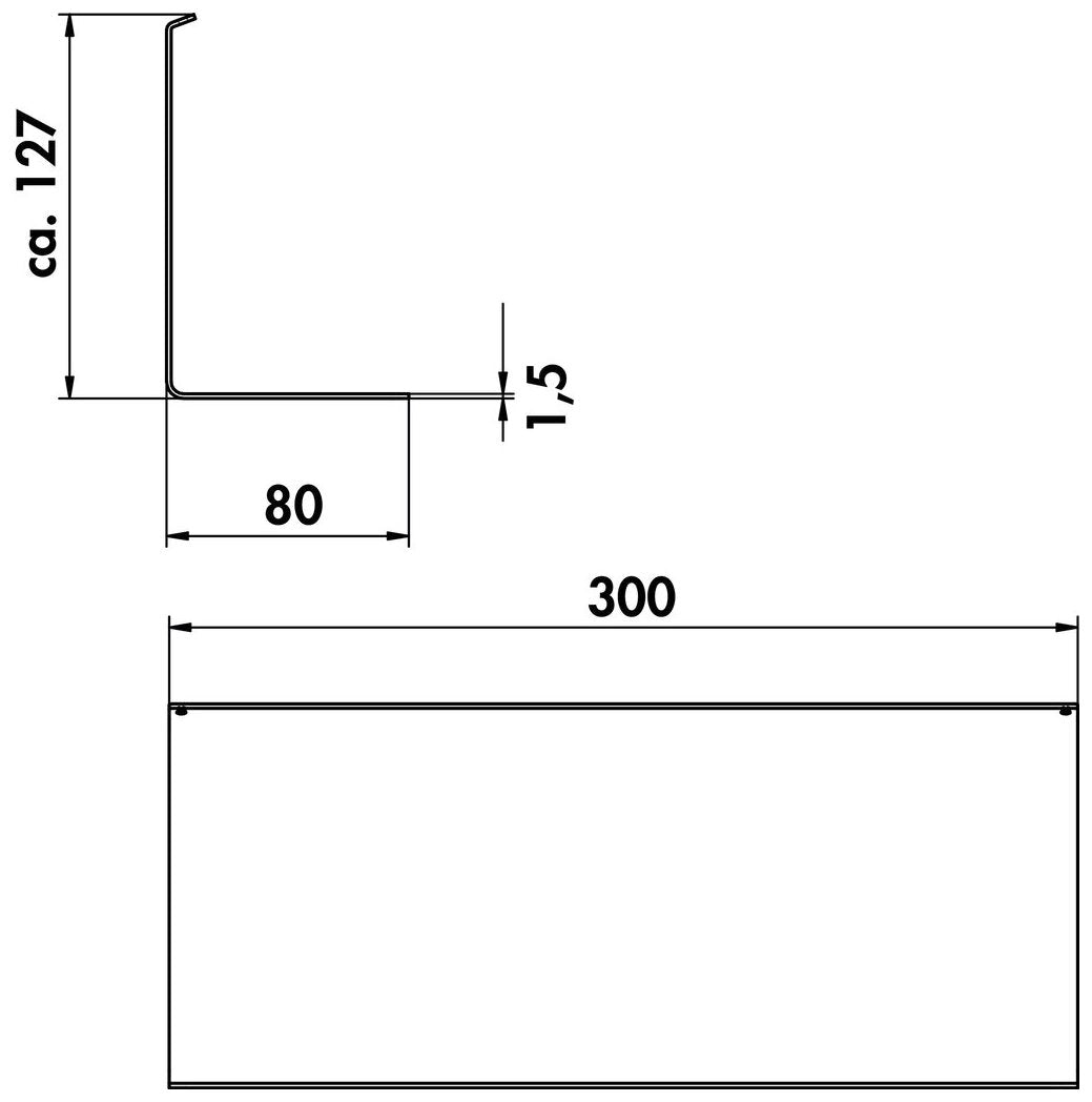 transFORM Ablage 1, schwarz matt