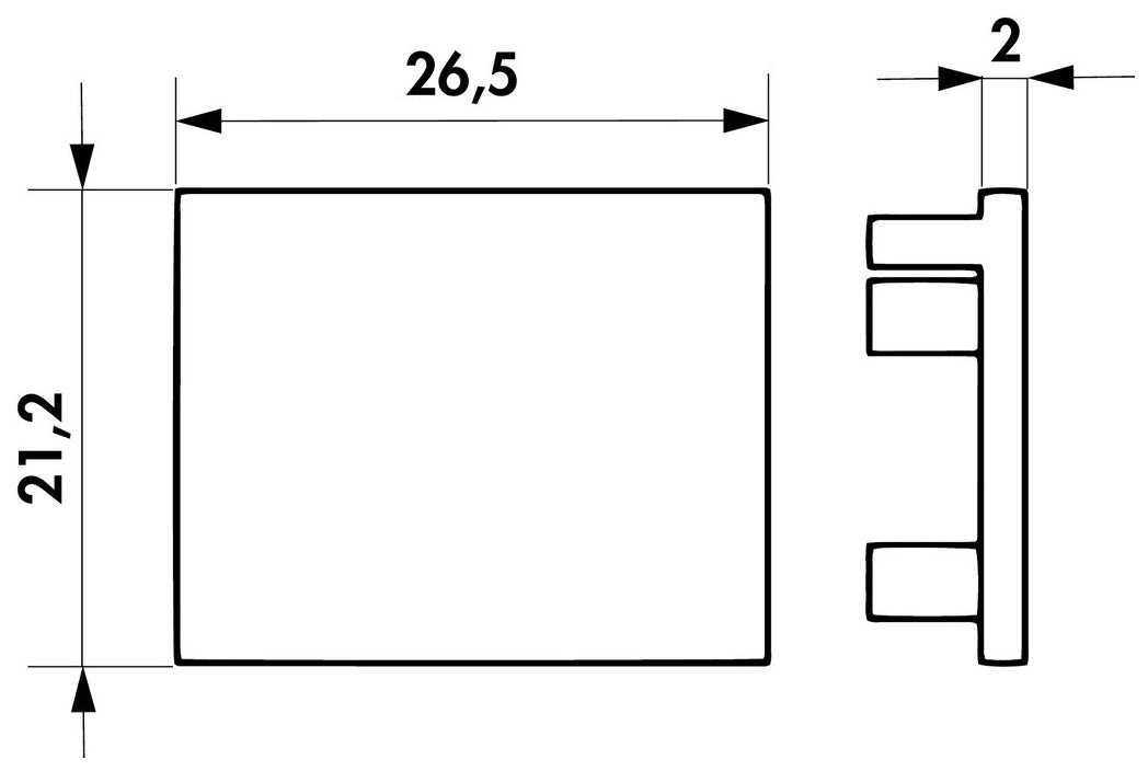 Easytrack Endkappen, schwarz matt