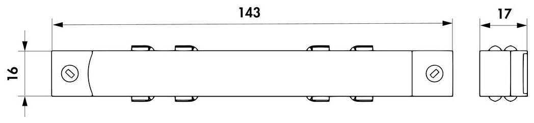 Easytrack Längsverbinder, schwarz