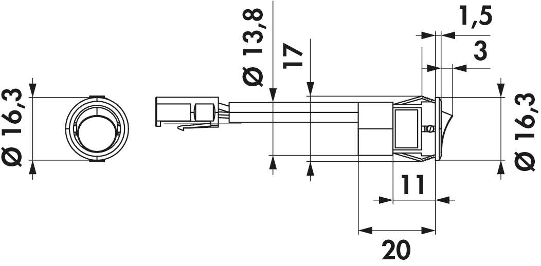 MEC Driver LED Schalter