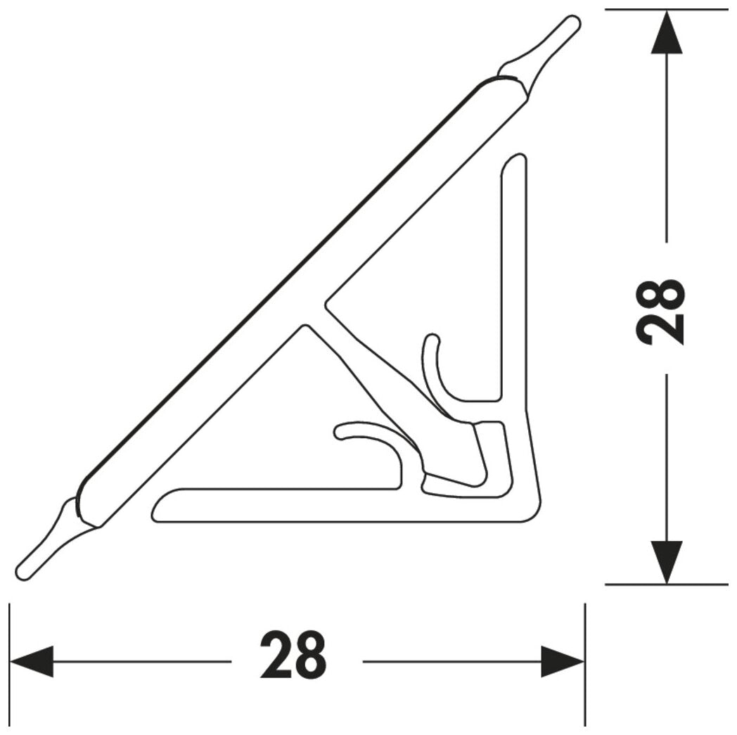 Wandanschlussprofil Set 1 Vario Line