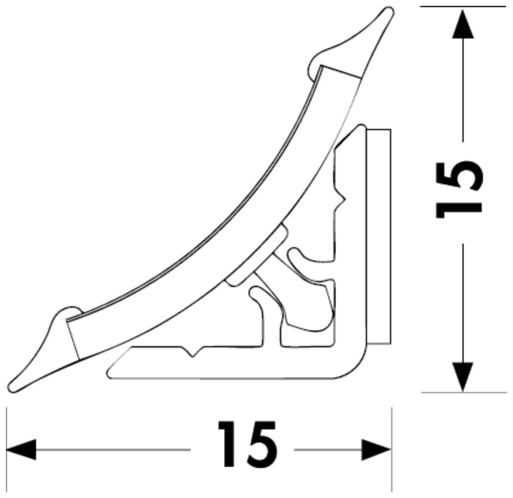 Wandanschlussprofil Slim Line Plus