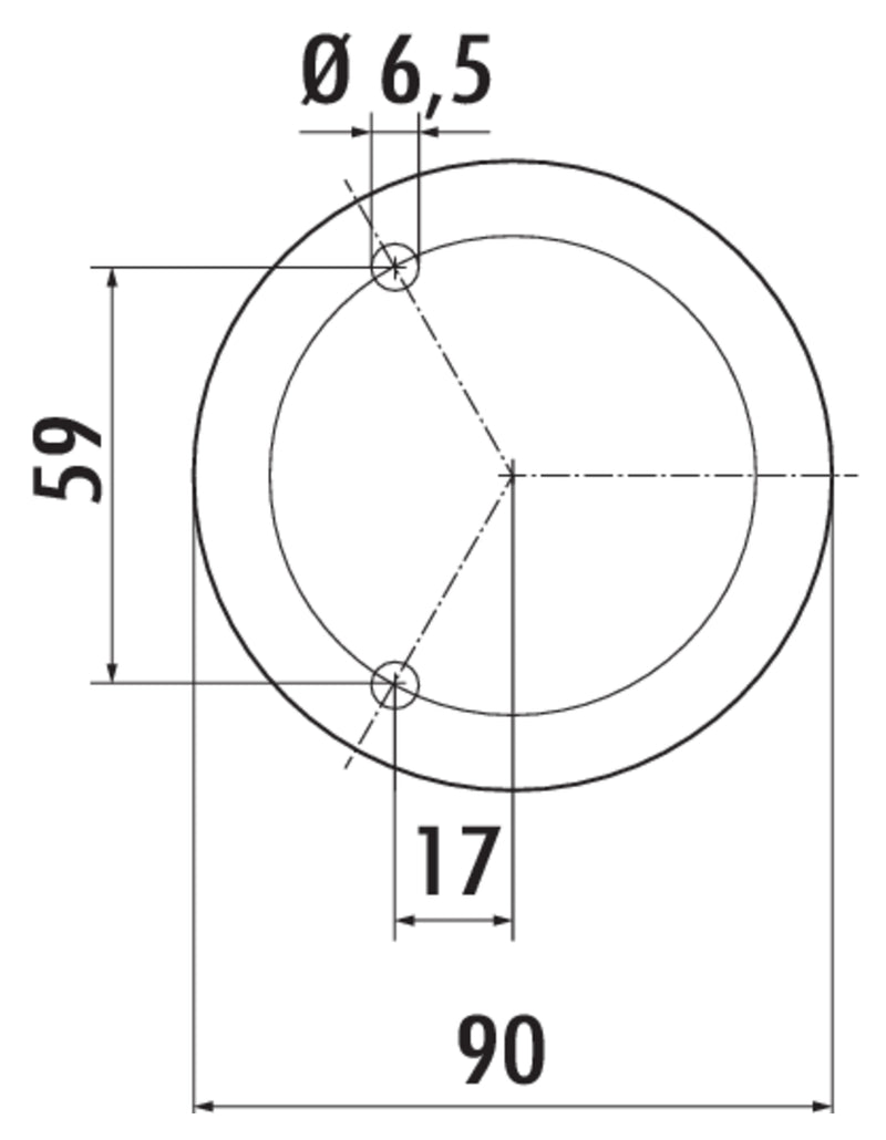 Zeichnung zu Capitello 2 als Variante chrom poliert, H 170 mm, Rohr-Ø 45 mm von Naber GmbH in der Kategorie Stützelemente in Österreich auf conceptshop.at