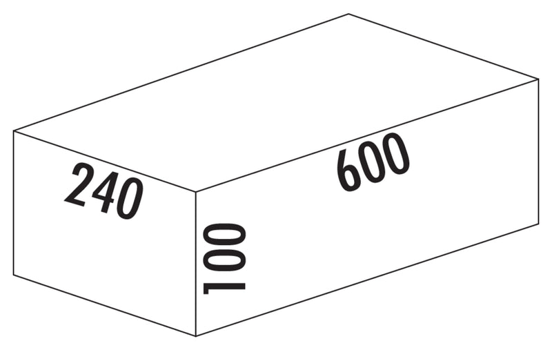 Zeichnung zu Cox Base-Board® 600 als Variante silber von Naber GmbH in der Kategorie Abfallsammler in Österreich auf conceptshop.at