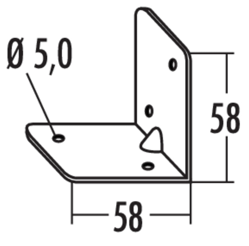 Zeichnung zu Winkel 6 als Variante verzinkt von Naber GmbH in der Kategorie Montagematerial in Österreich auf conceptshop.at