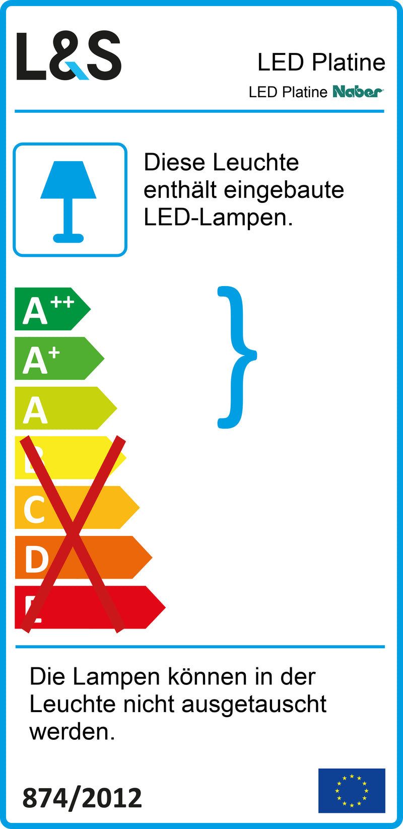 E-Label zu LED Platine als Variante 4000 K neutralweiß von Naber GmbH in der Kategorie Lichttechnik in Österreich auf conceptshop.at