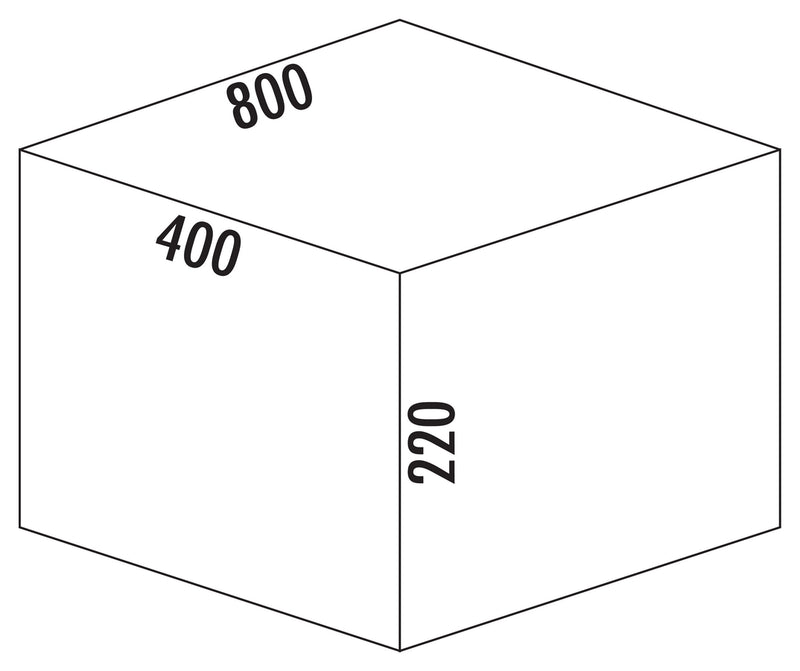 Zeichnung zu Cox® Box 220/800-3 als Variante hellgrau von Naber GmbH in der Kategorie Schrankausstattung in Österreich auf conceptshop.at