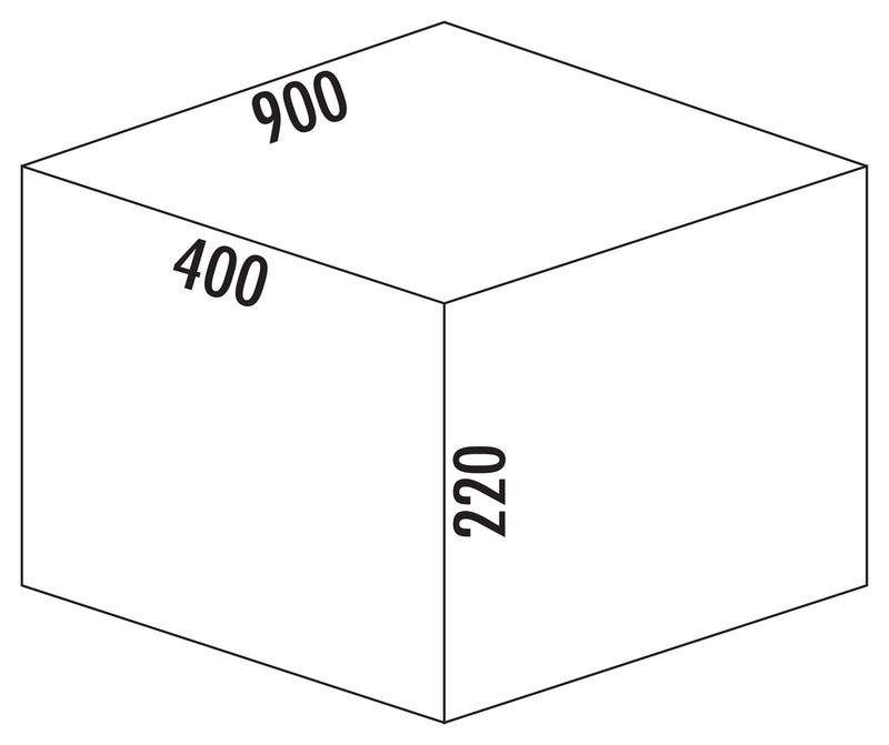 Zeichnung zu Cox® Box 220/900-4 als Variante hellgrau von Naber GmbH in der Kategorie Schrankausstattung in Österreich auf conceptshop.at