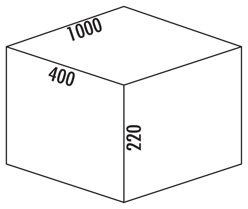 Zeichnung zu Cox® Box 220/1000-5 als Variante hellgrau von Naber GmbH in der Kategorie Schrankausstattung in Österreich auf conceptshop.at