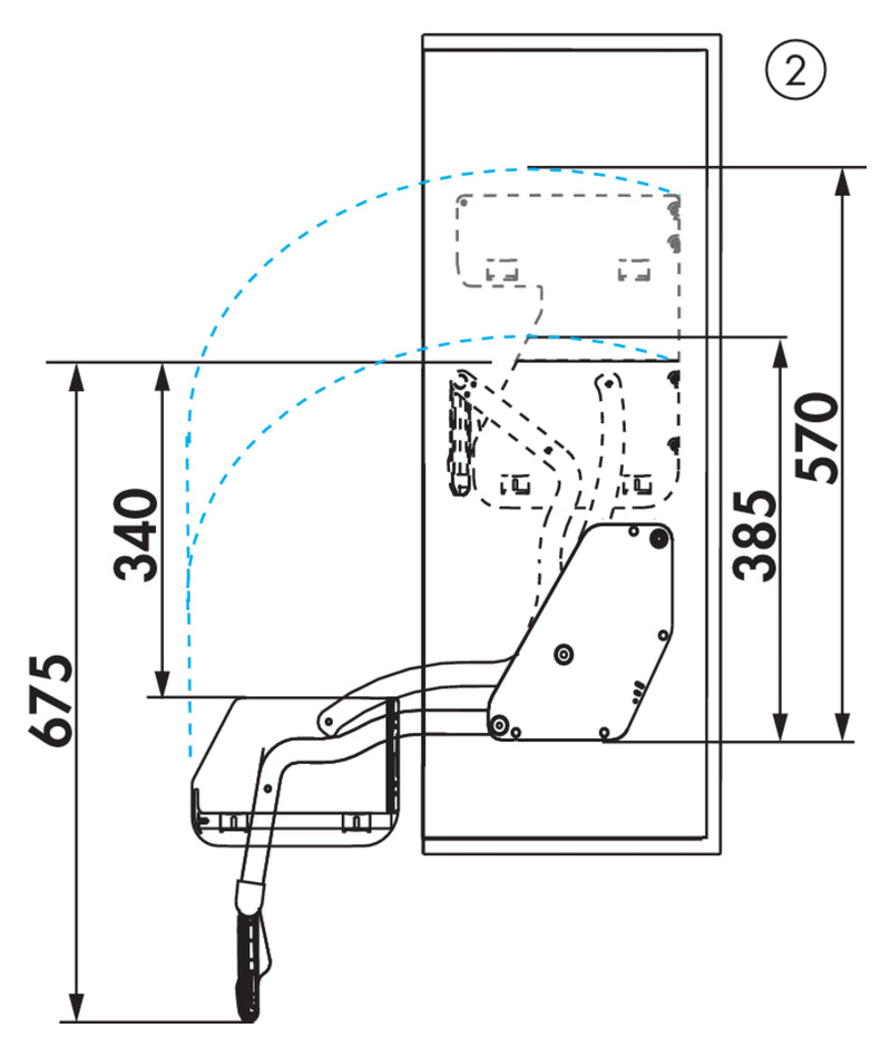 Zeichnung zu Zeichnung zu iMove-Set Double Tray als Variante für 600er Schrank, B 562 mm von Naber GmbH in der Kategorie Schrankausstattung in Österreich auf conceptshop.at