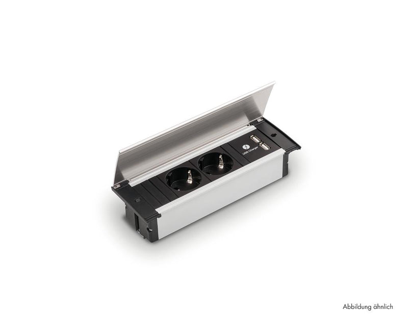 Kapsa USB A als Variante mit Schukosteckdosen, Deckel schwarz matt von Naber GmbH in der Kategorie Steckdosen in Österreich auf conceptshop.at