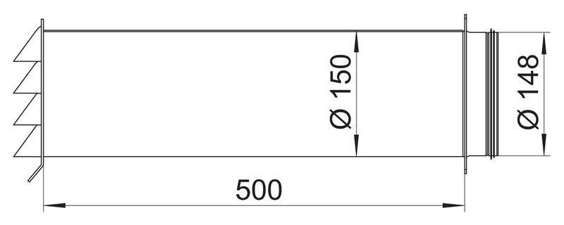 Zeichnung zu SF-E-Jal Col® 150 Mauerkasten inkl. THERMOBOX als Variante verzinkter Stahl, Edelstahl von Naber GmbH in der Kategorie Lüftungstechnik in Österreich auf conceptshop.at